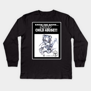 KNOW THE SIGNS... STOP CHILD ABUSE!!! Kids Long Sleeve T-Shirt